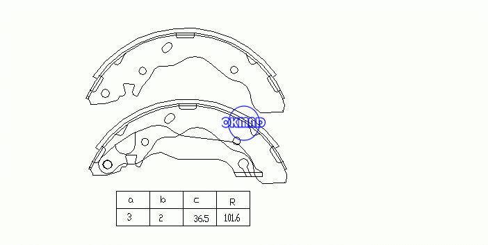 HYUNDAI ELANTRA Saloon (XD) Sapatas de freio de tambor FMSI: 1495-S715 OEM: 58305-29A10 FSB607 SA062 GS8678, OK-BS119